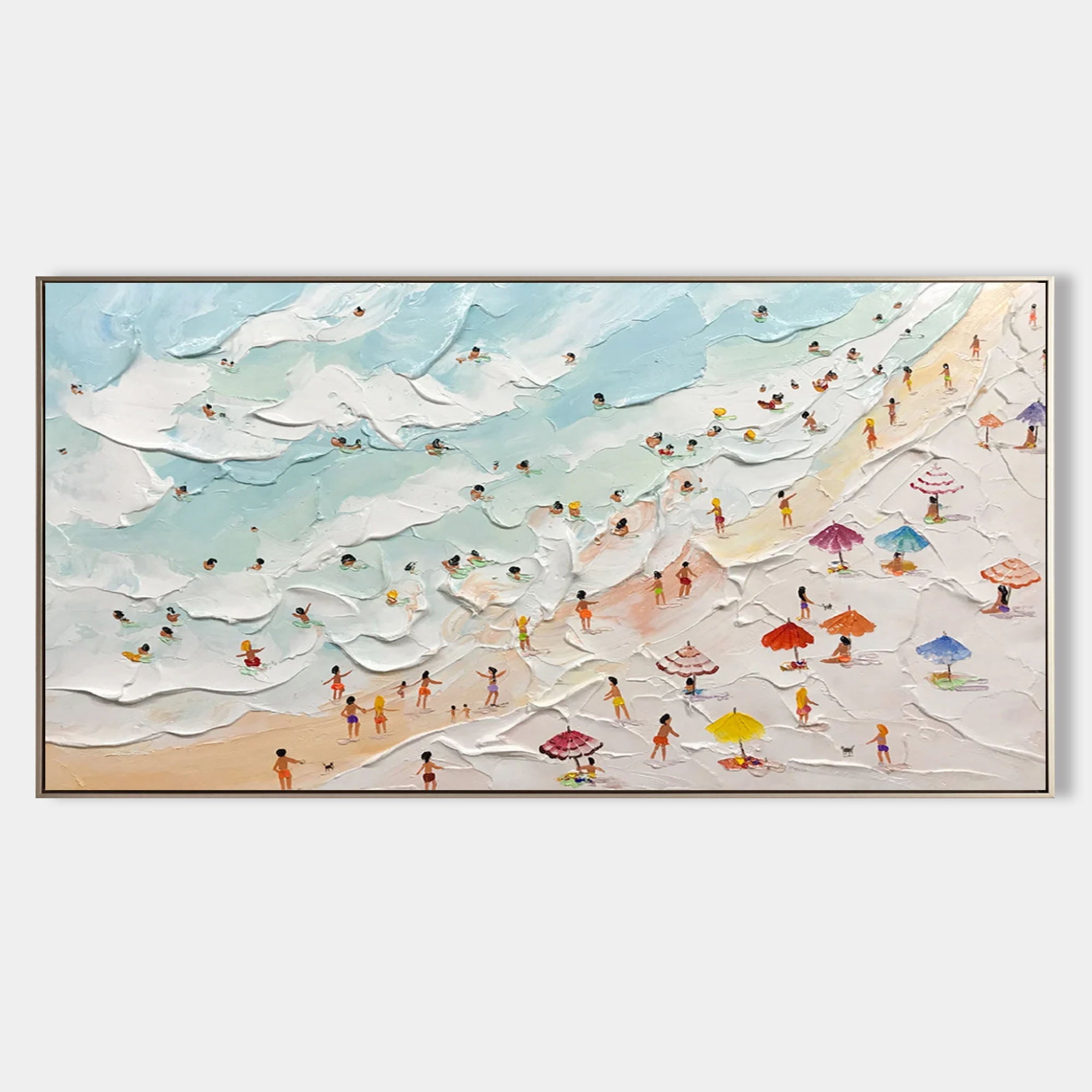 Large Seaside Vacation Canvas Oil Paintings For Sale Sea Wave Beach  Landscape Canvas Art