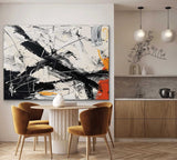 Large Black and White Abstract Art for Sale Black and White Expressionist Oil Paintings