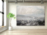 Large Grey and White Minimalist Canvas Art for Sale Grey and White Minimalist Oil Paintings