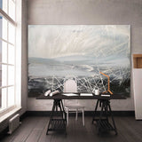 Large Grey and White Minimalist Canvas Art for Sale Grey and White Minimalist Oil Paintings