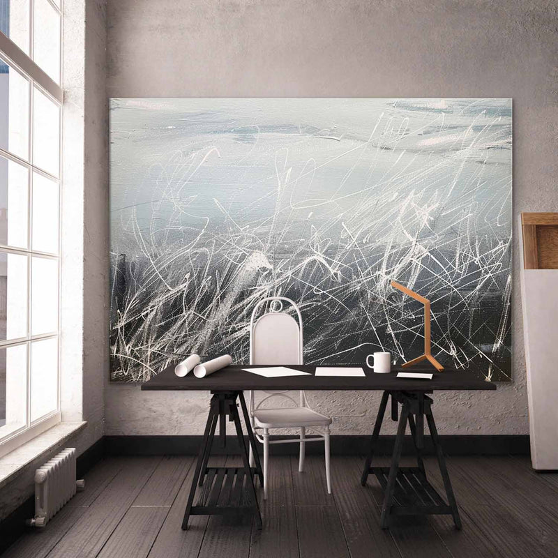 Large Grey and Black Minimalist Canvas Art for Sale Grey and Black Minimalist Oil Paintings