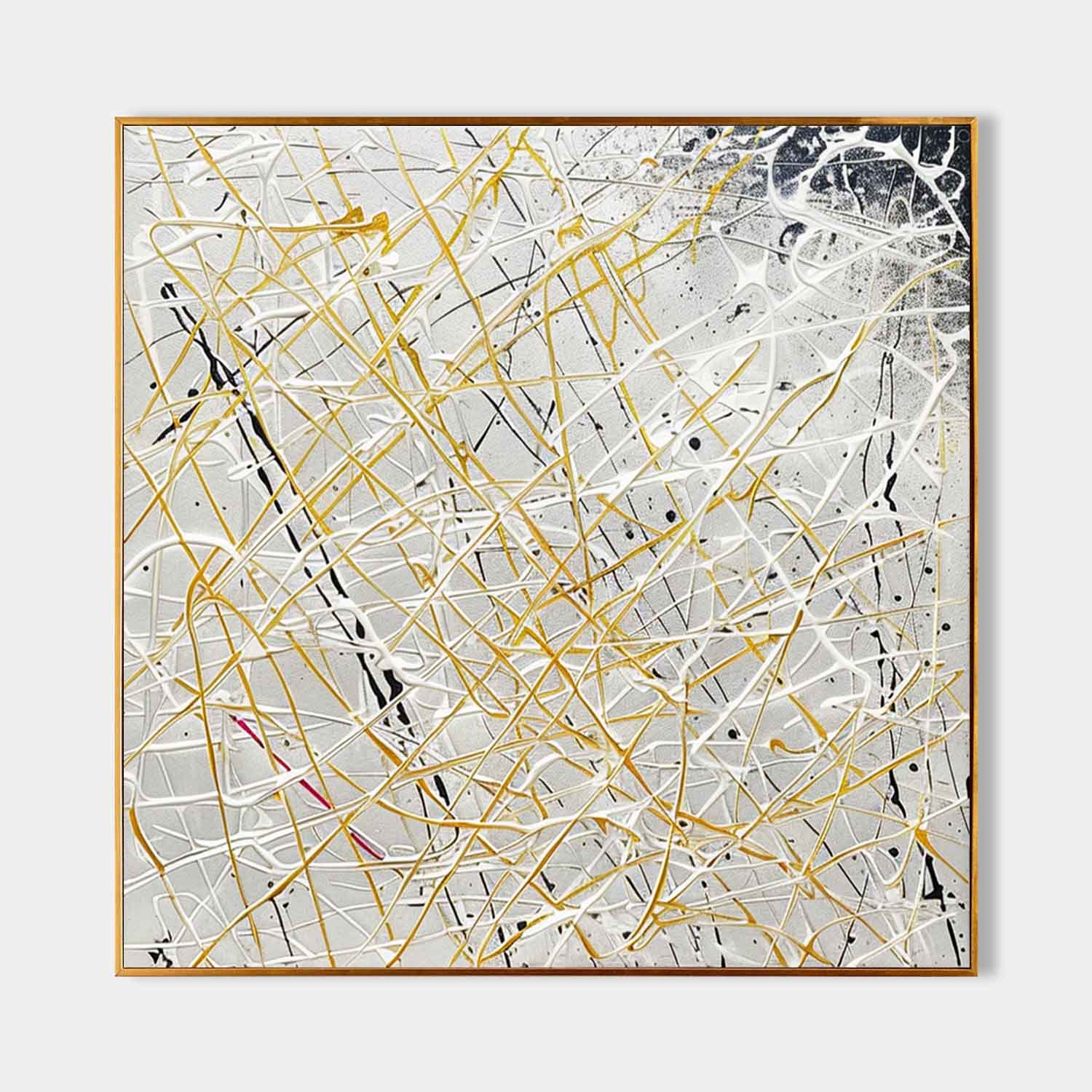 White and Yellow Abstract Canvas Art for Sale White and Yellow Abstract Wall Art Decoration Painting