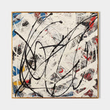 Colorful Abstract Pollock Canvas Wall Art Decor Colorful Abstract Pollock Oil Paintings for Sale