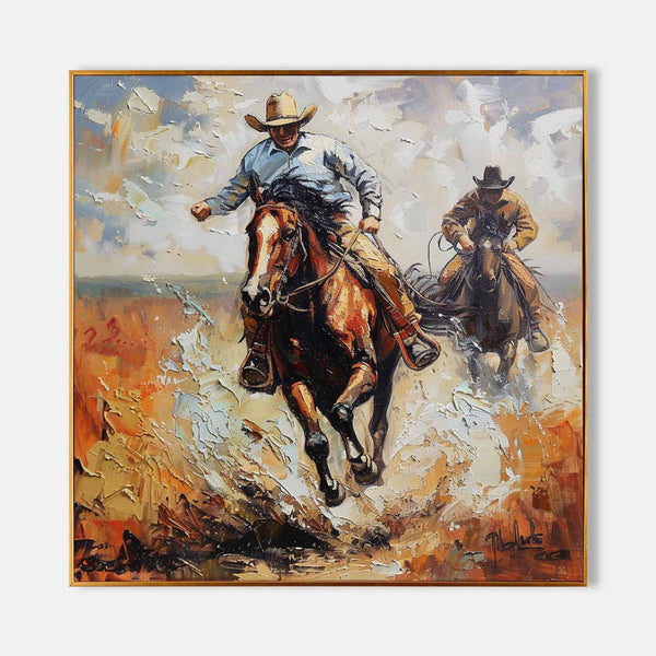 Prairie Cowboy Horse Riding Canvas Art for Sale Modern Prairie Cowboy Horse Riding Wall Art Decor