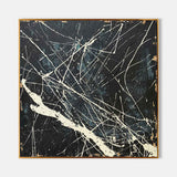 Black and White Abstract Expressionism Art Black and White Canvas Wall Decor Hanging Painting