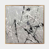 Grey Pollock Abstract Canvas Wall Art Decor Grey Pollock Abstract Oil Paintings for Sale