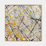 Modern colorful abstract canvas wall art decoration hanging painting Pollock oil painting Pollock artist