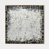 Black and White Abstract Art Black and White Minimalist Oil Painting Black Abstract Textured Painting