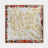 White and Red Abstract Art White and Red Minimalist Oil Painting White and Red Abstract Texture Painting