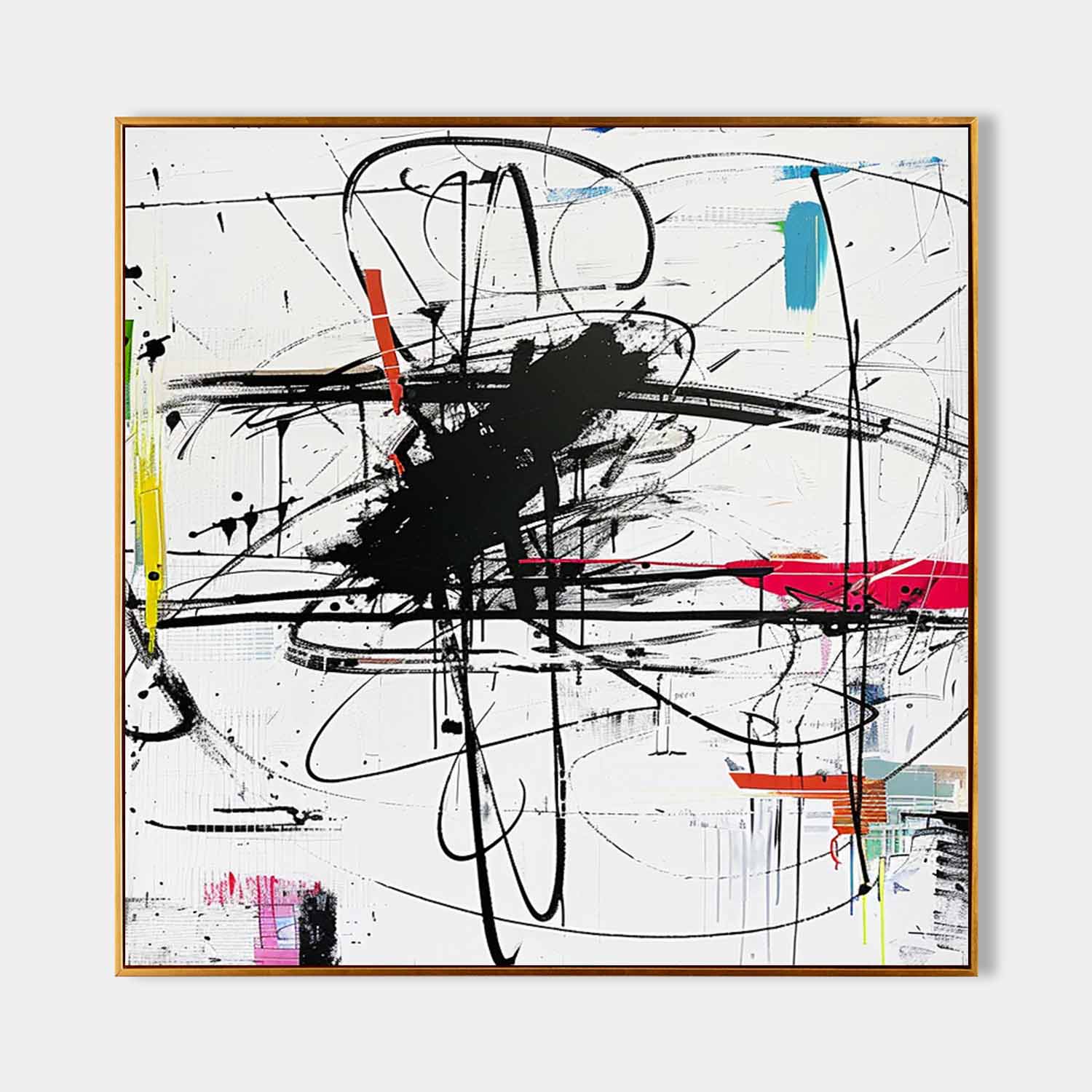 Modern Abstract Expressionist Art Canvas for Sale Modern Street Graffiti Abstract Wall Art