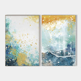 Colorful abstract art set of 2 for sale Colorful abstract wall art Colorful canvas oil painting