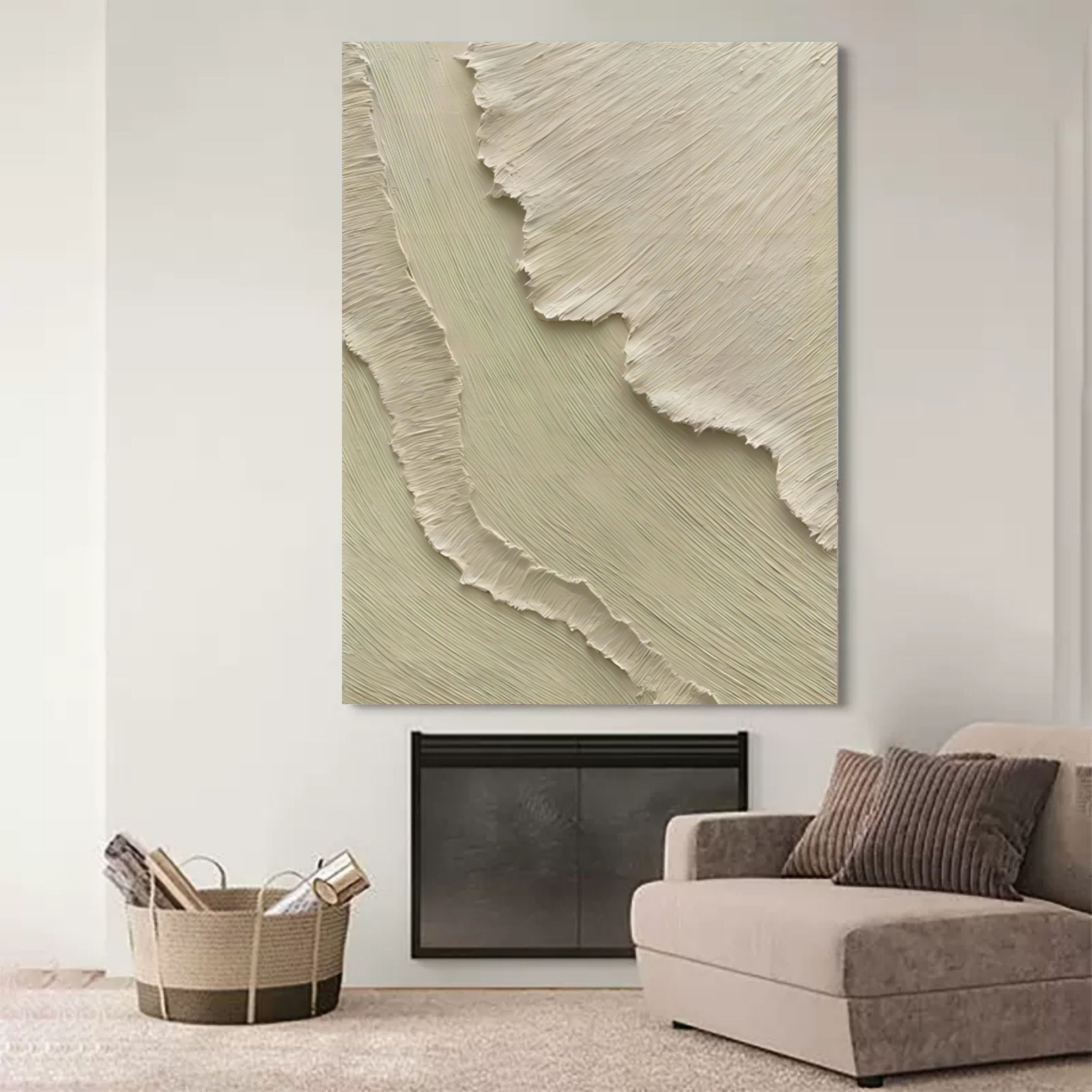 Brown Art on Canvas Brown Texture Abstract Art Minimalist Paintings for Sale Wabi Sabi Art