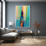 Abstract Palette Woman Canvas Original Palette Artist Beauty Salon Wall Art Decor Hanging Painting