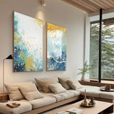 Colorful abstract art set of 2 for sale Colorful abstract wall art Colorful canvas oil painting