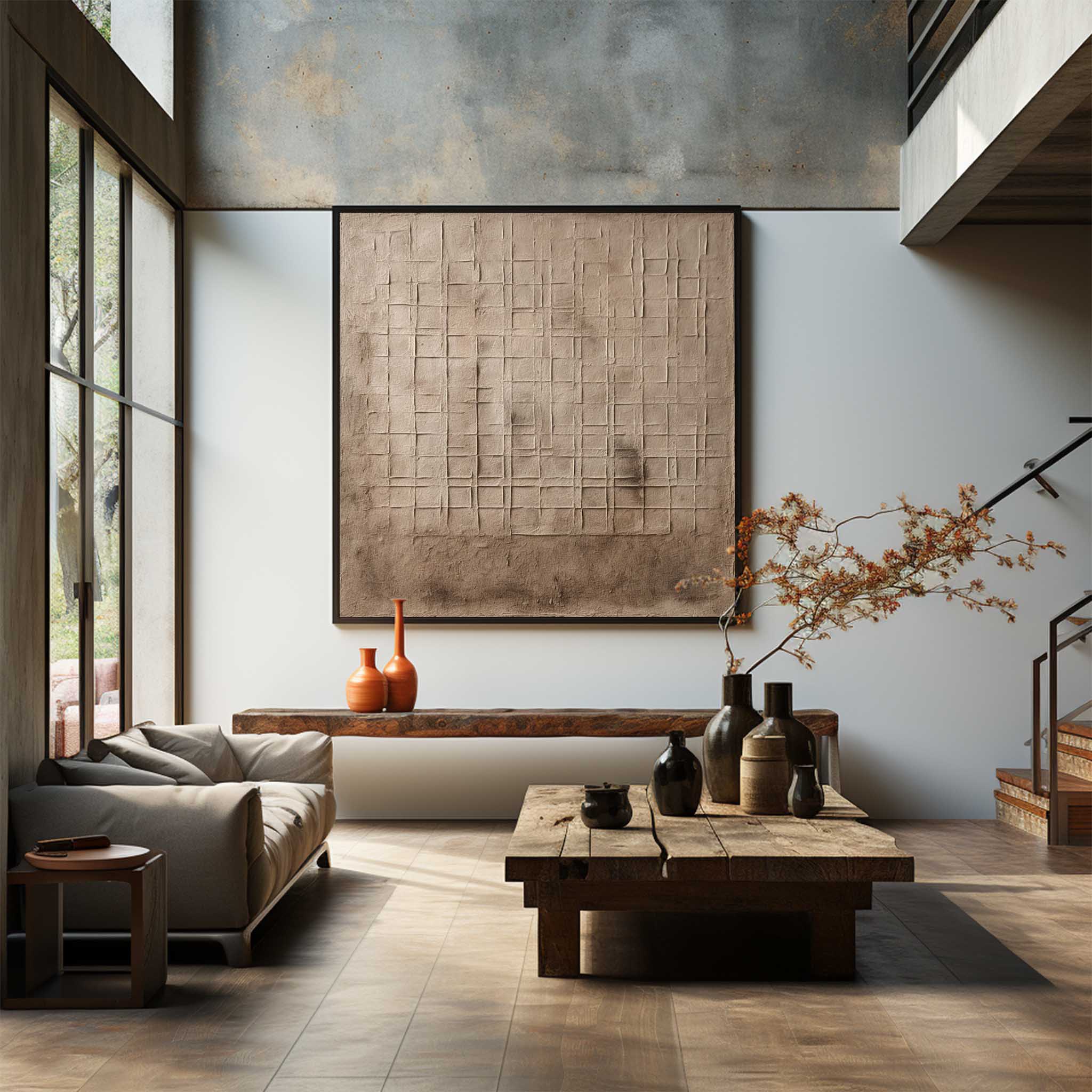 Wabi-Sabi Art Wabi-Sabi Wall Interior Design Ideas earthy Abstract Texture Canvas Paintings for Sale