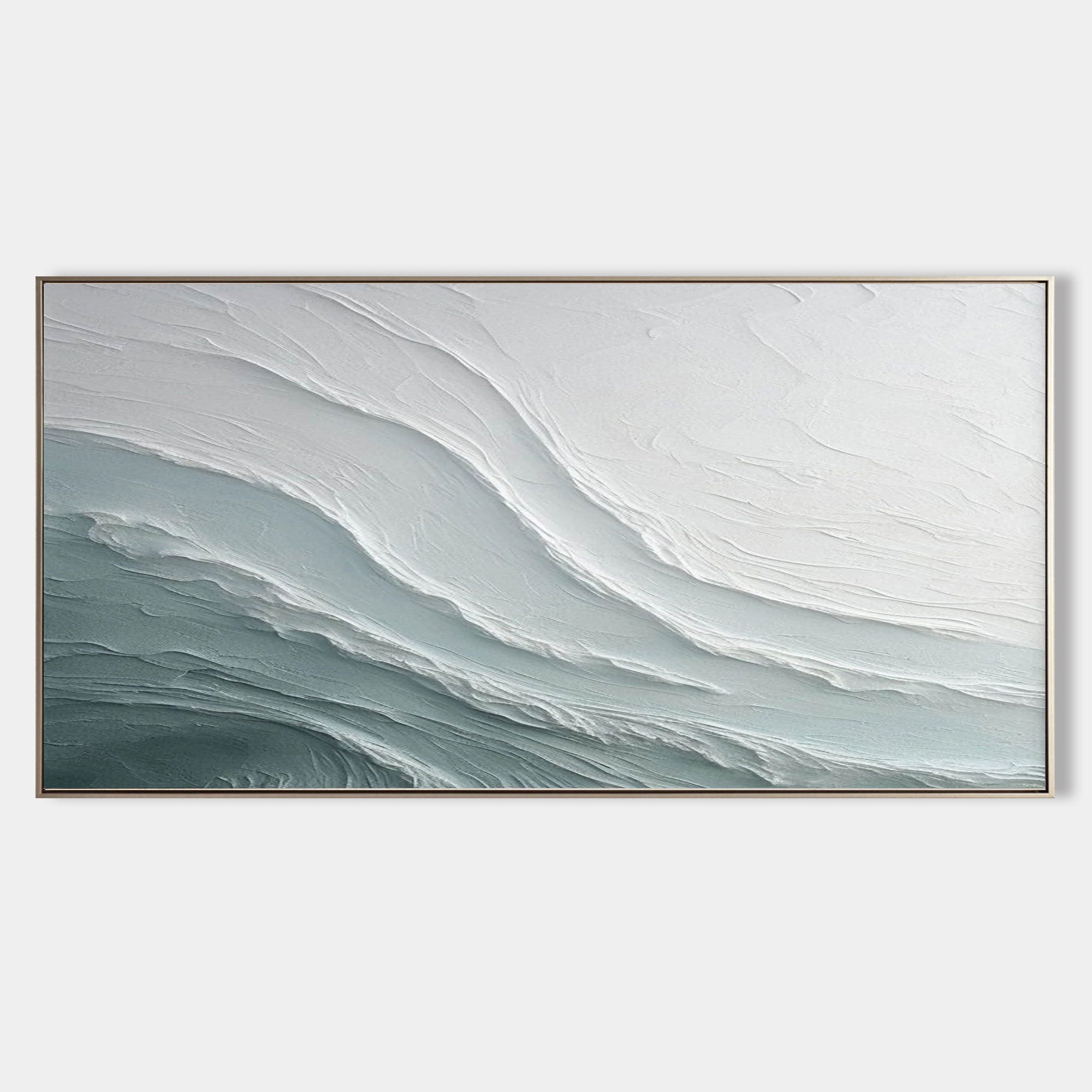 Large Sea Canvas Wall Art Blue Sea Abstract Art Wave Living Room Wall Decoration Hanging Painting