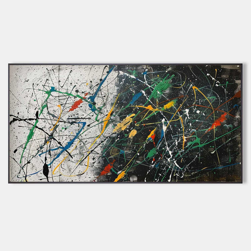 Large Pollock Abstract Canvas Art for Sale Pollock Modern Abstract Oil Paintings