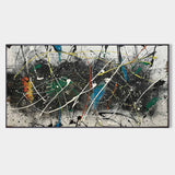 Large Pollock Abstract Canvas Art for Sale Colorful Modern Abstract Wall Paintings