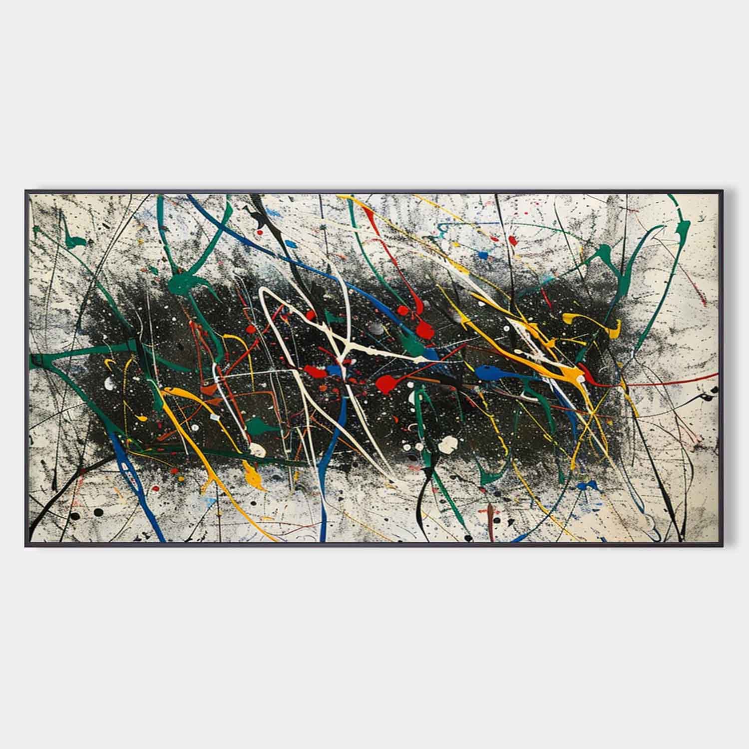 Large Pollock Abstract Expressionist Art Pollock Paintings for Sale Colorful Abstract Canvas Wall Art