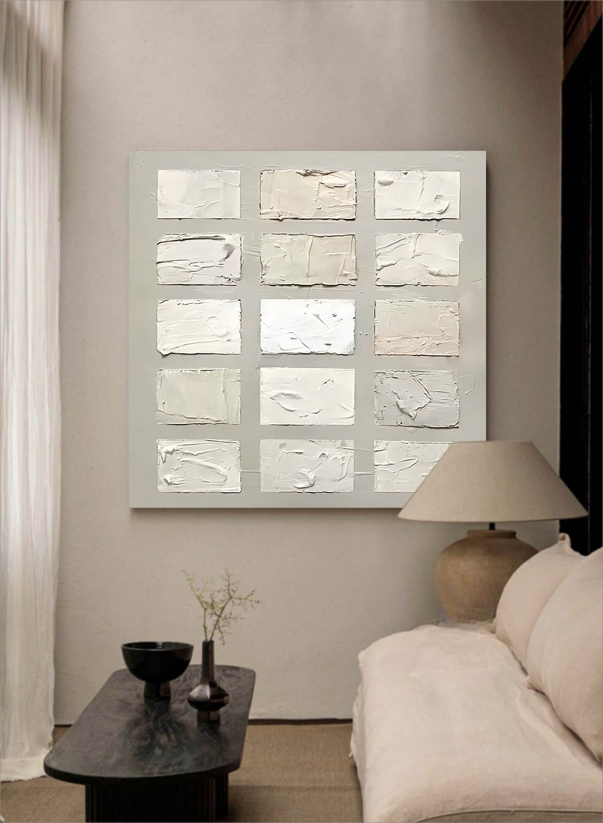 Beige Textured Painting Beige 3d Textured Art Beige Abstract Canvas Art Wabi Sabi Abstract Painting