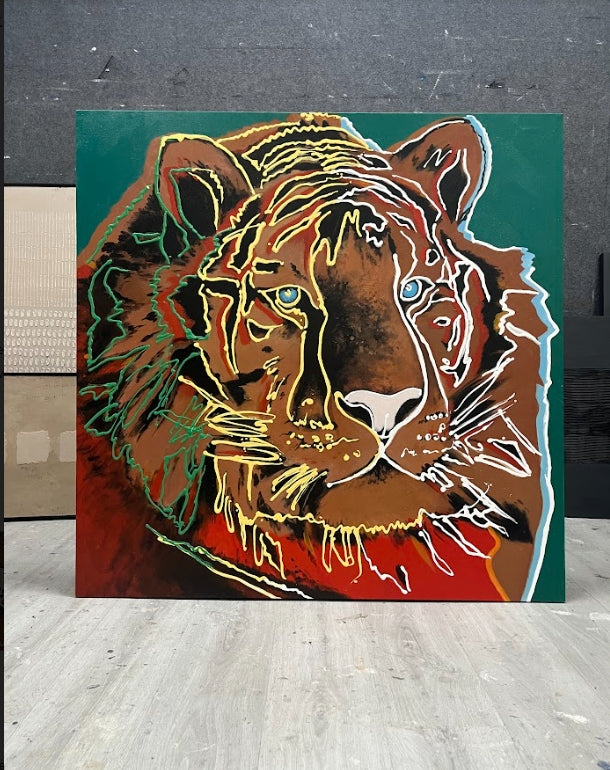 Colorful Tiger Painting Andy Warhol Pop Art Best Pop Art Colorful Pop 3D Texture Wall Painting