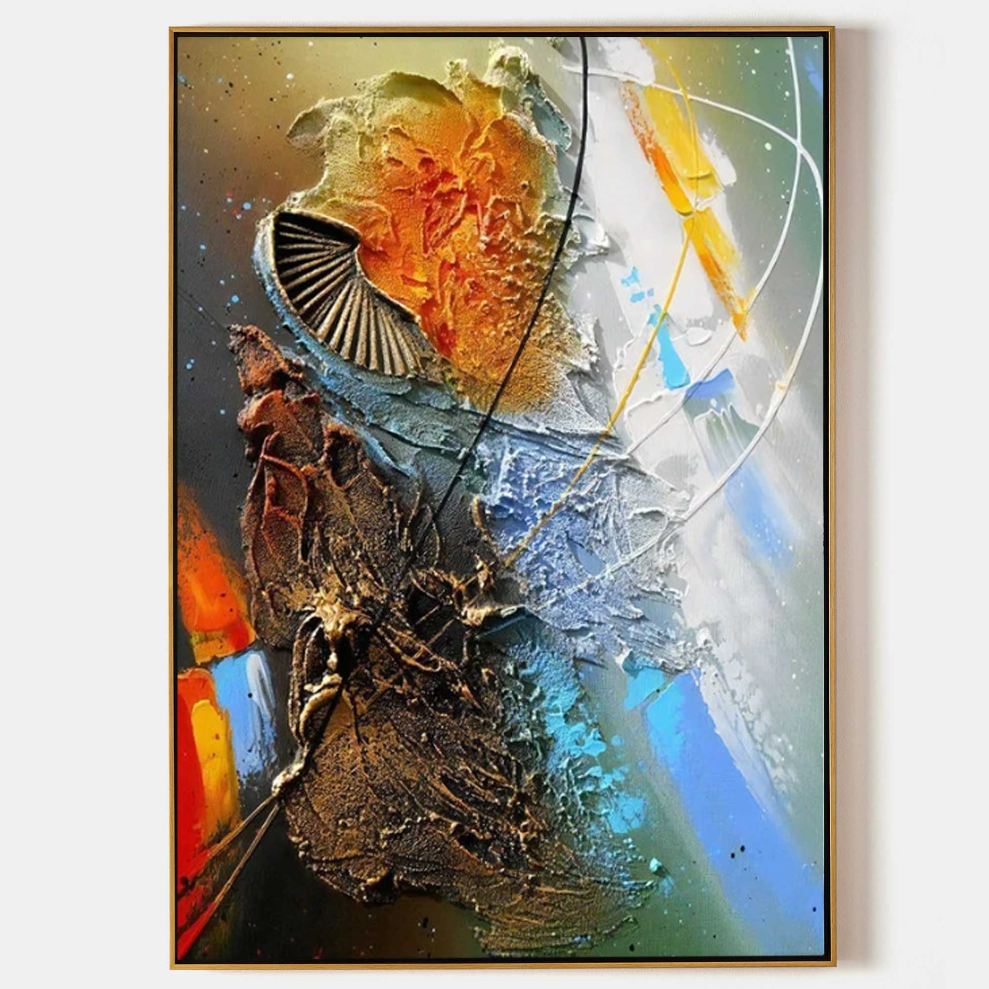 3D Colorful Abstract Art Color Textured Acrylic Painting Textured Wall Art Colorful Home Wall Decor