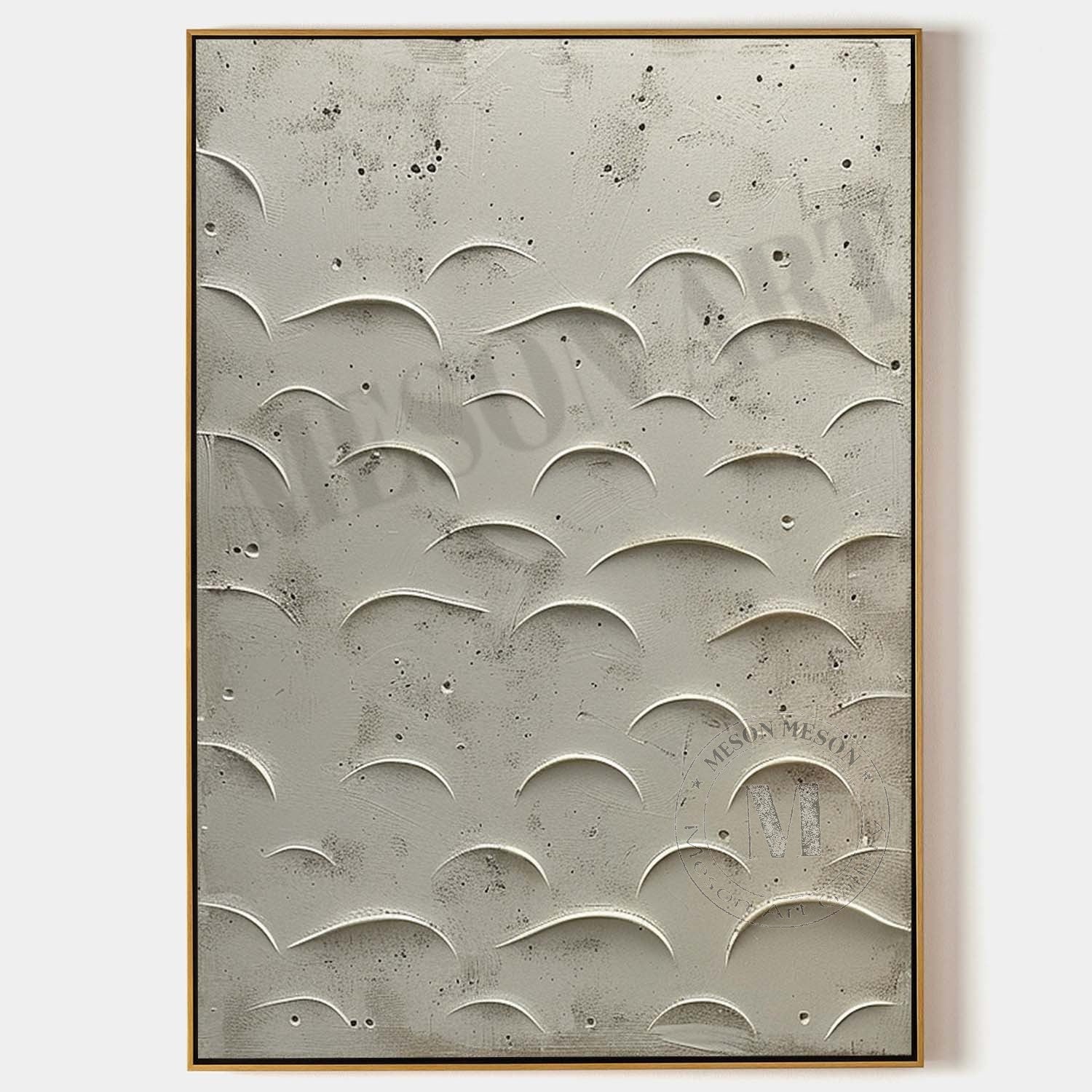 3D Beige Minimalist Canvas Art for Sale Beige Plaster Minimalist Abstract Texture Wall Painting