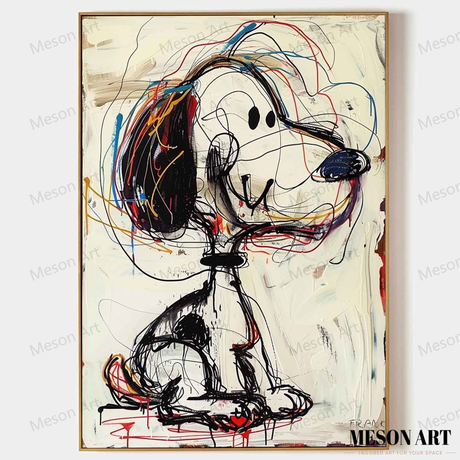 Snoopy Graffiti Art Children's Room Snoopy Canvas Wall Art for Sale ...