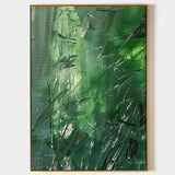 Large Green Abstract Textured Canvas Art for Sale Green Contemporary Abstract Wall Decor Hanging Painting