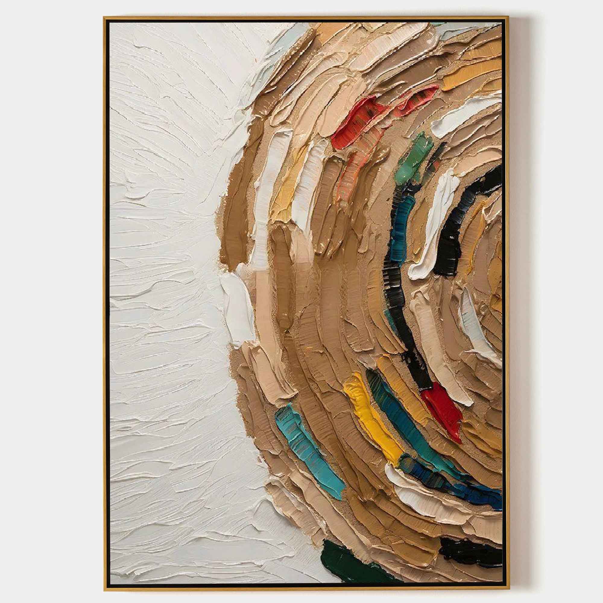 Thick Oil Painting Decor 3D Abstract Canvas Art Palette Knife Painting Texture Abstract Wall Art