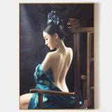 Large Realistic Beautiful Lady Portrait Art for Sale Bedroom Beauty Woman Canvas Wall Art Decoration