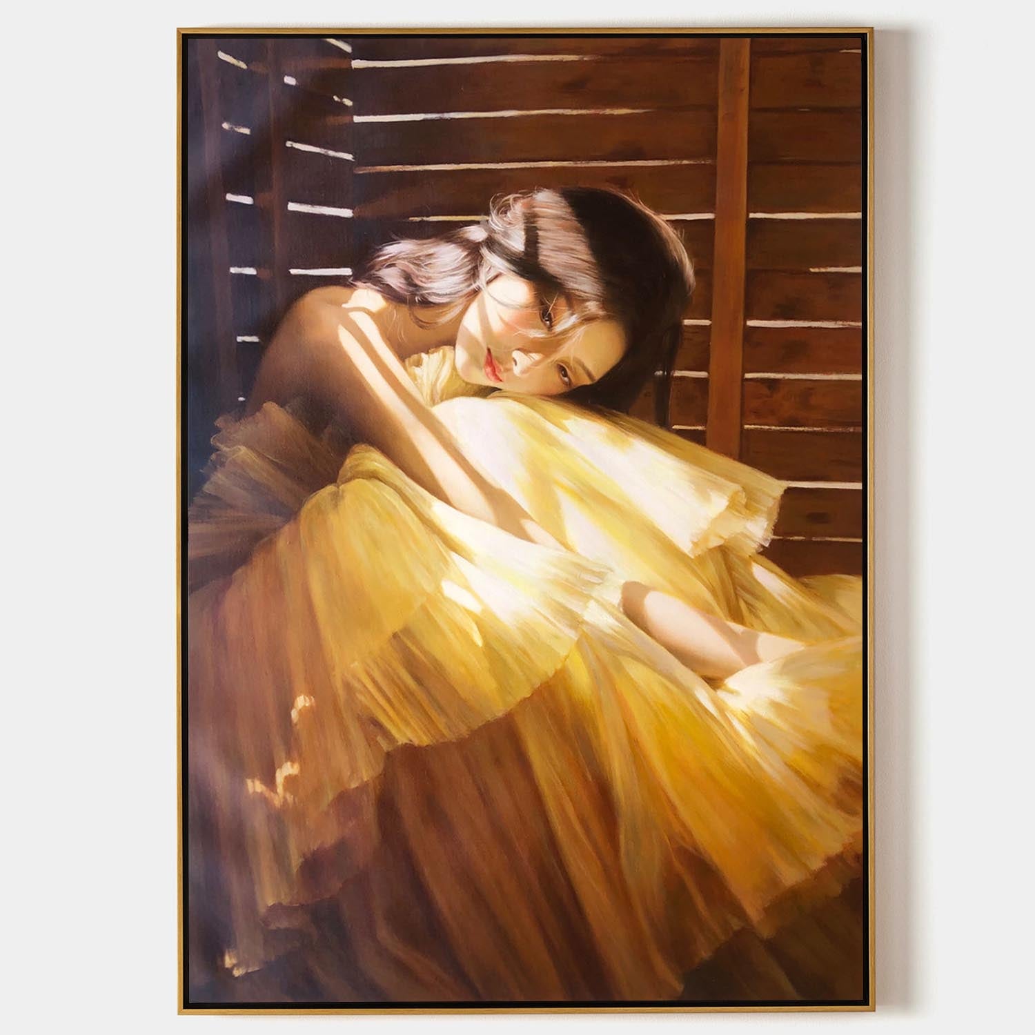 Large Realistic Beauty Portrait Art Canvas Hyperrealism Chinese Woman ...