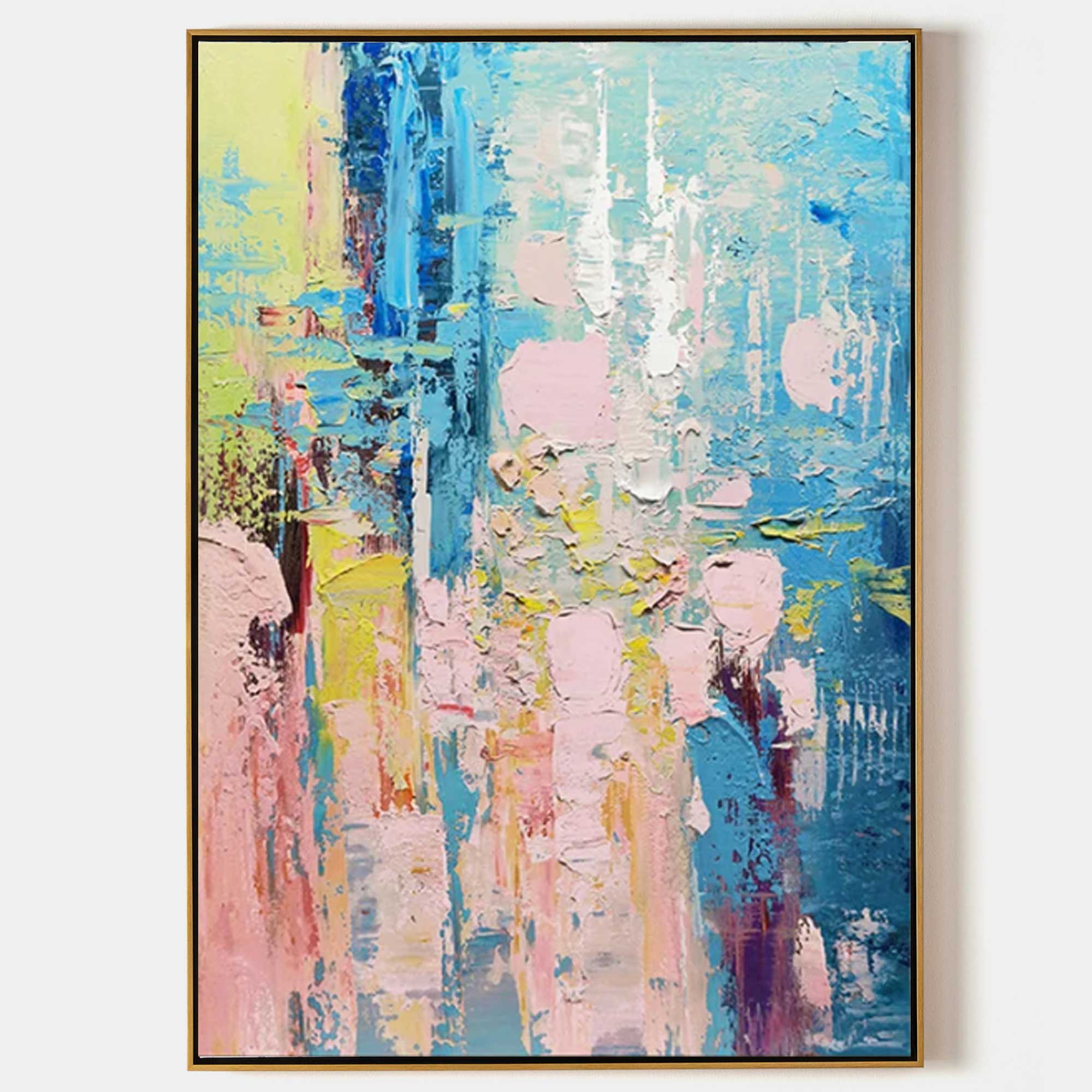 Colorful Abstract Canvas Art Palette Knife Art Colorful Textured Abstract Painting Colorful Wall Paintings