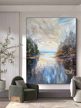 Colorful Abstract Landscape Art Colorful Abstract Landscape Canvas Wall Hangings for Sale