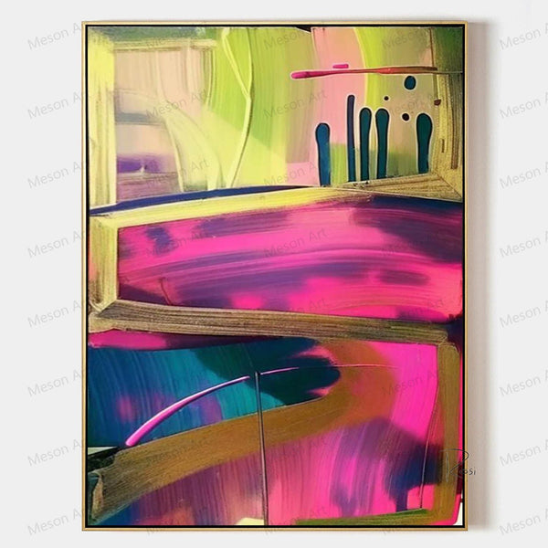 Colorful Abstract Art for Sale Colorful Textured Abstract Canvas Wall Art Colorful Abstract Oil Painting for Living Room