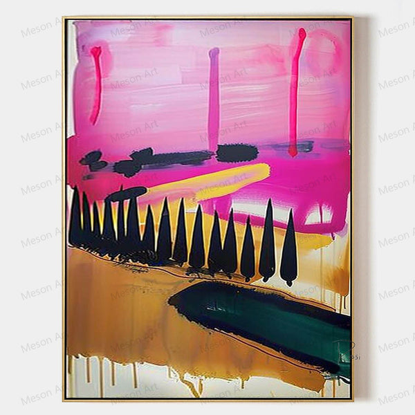 Colorful Landscape Abstract Art for Sale Colorful Landscape Canvas Wall Art Palette Landscape Art