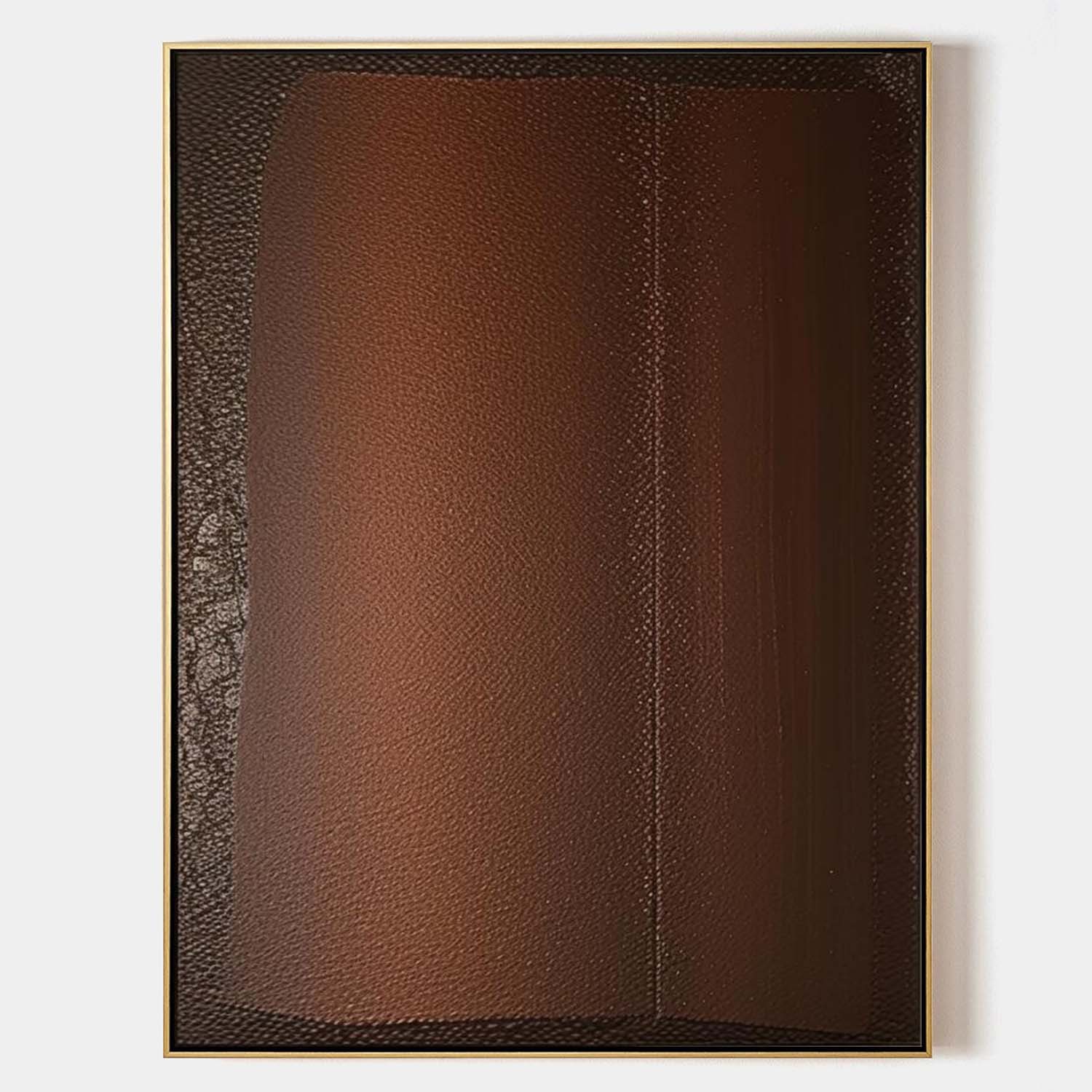 Brown Abstract Art for Sale Cowhide Color Abstract Art Brown Minimalist Texture Painting on Canvas