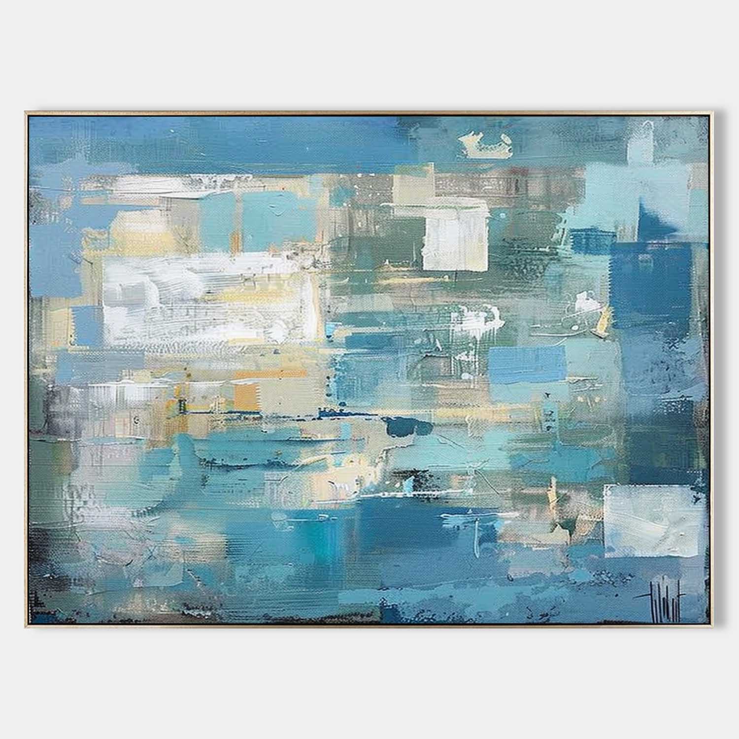 72*48 Blue Abstract Art Canvas Blue Abstract Canvas Wall Art Decora Blue Abstract Oil Paintings