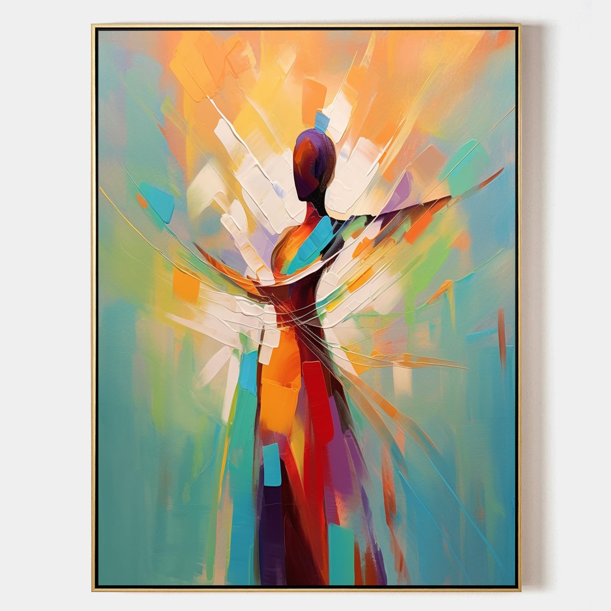 Palette Woman Oil Painting Palette Model Canvas Art Abstract People Art ...