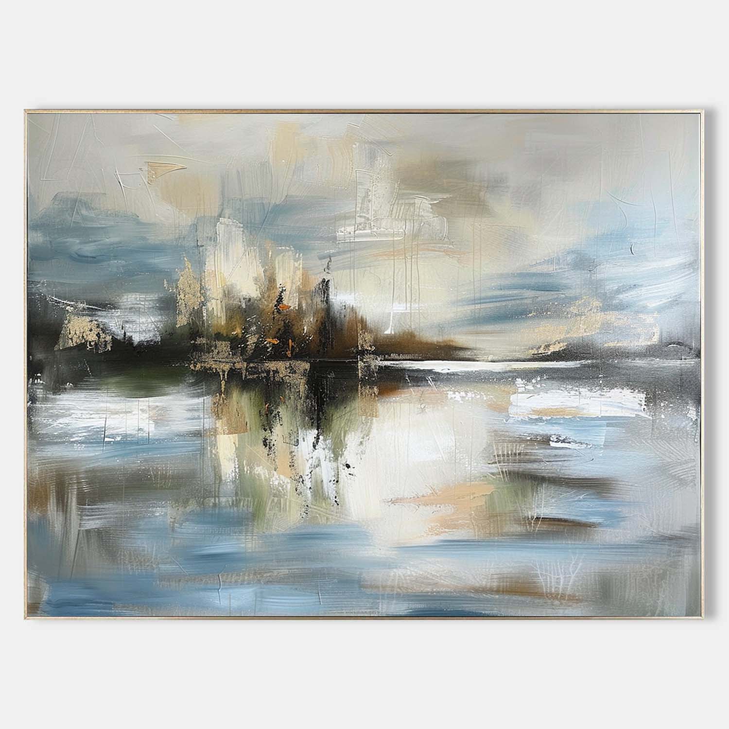 Large Abstract Minimalist Landscape Art for Sale Minimalist Landscape Oil Painting on Canvas