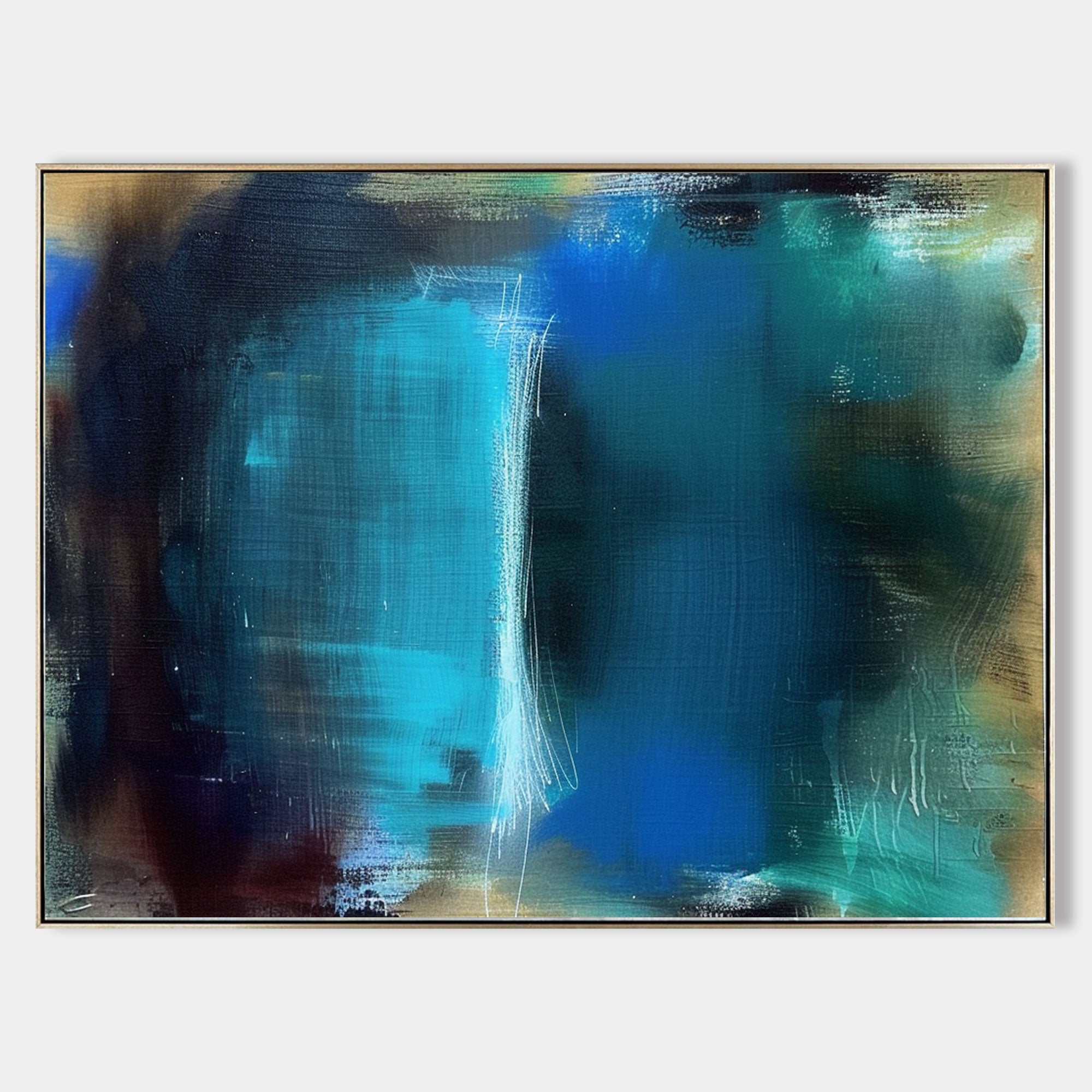 Large Blue Abstract Art Modern Blue Abstract Canvas Wall Decor Painting Blue Oil Paintings