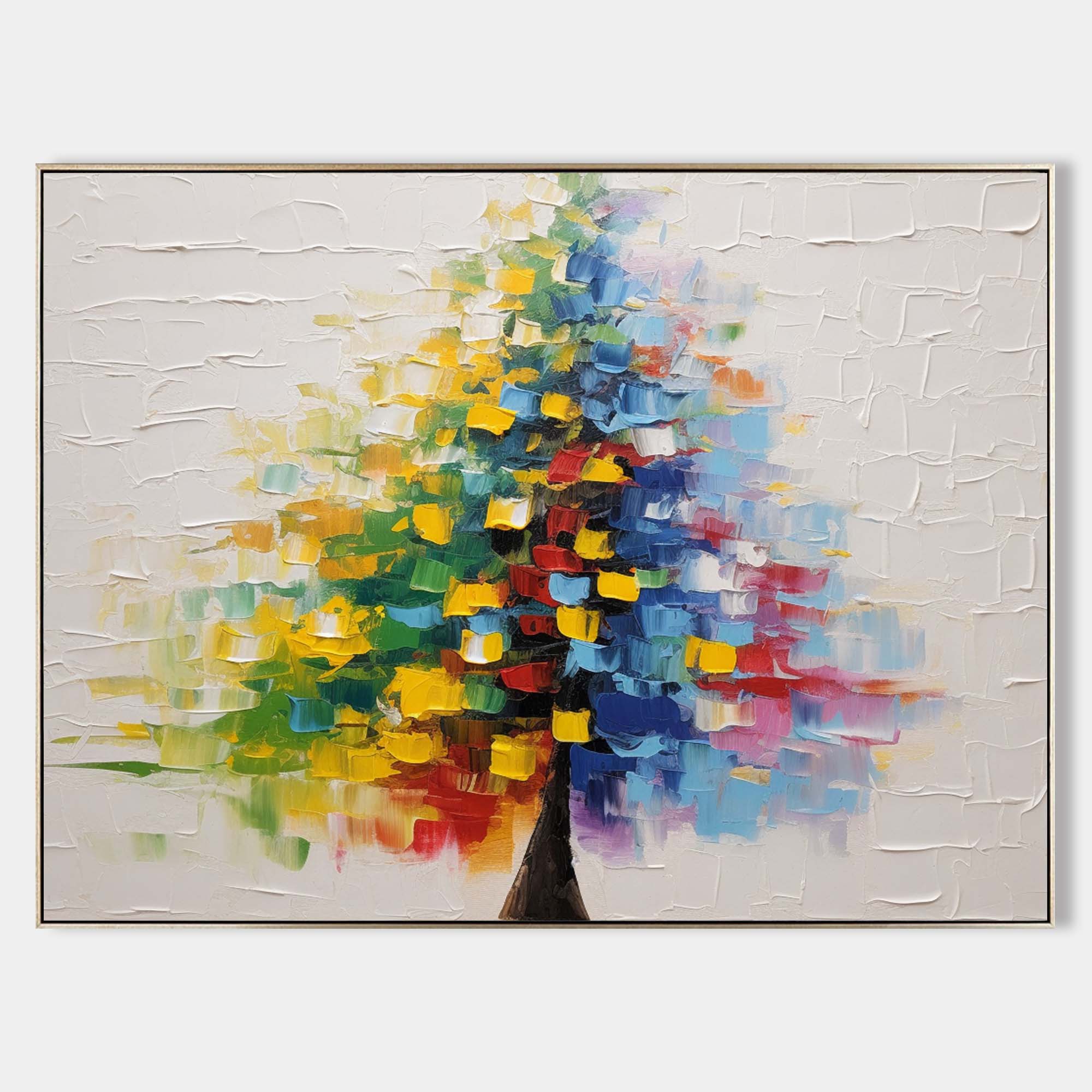 Large Christmas Tree Texture Painting Christmas Tree Palette Wall Art Christmas Tree Oil Painting