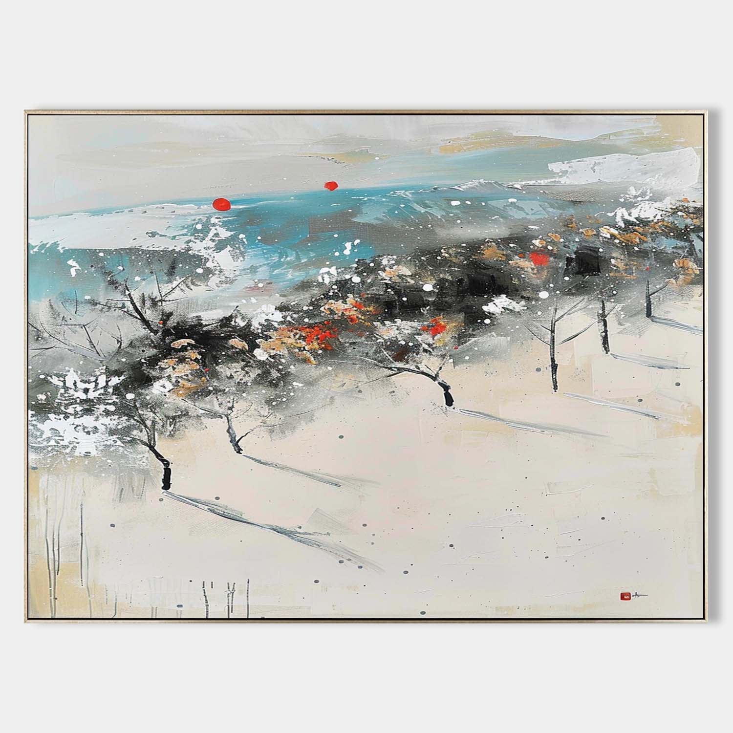 Large Abstract Trees Landscape Art for Sale Abstract Trees Abstract Oil Painting Abstract Trees Abstract Canvas Wall Art