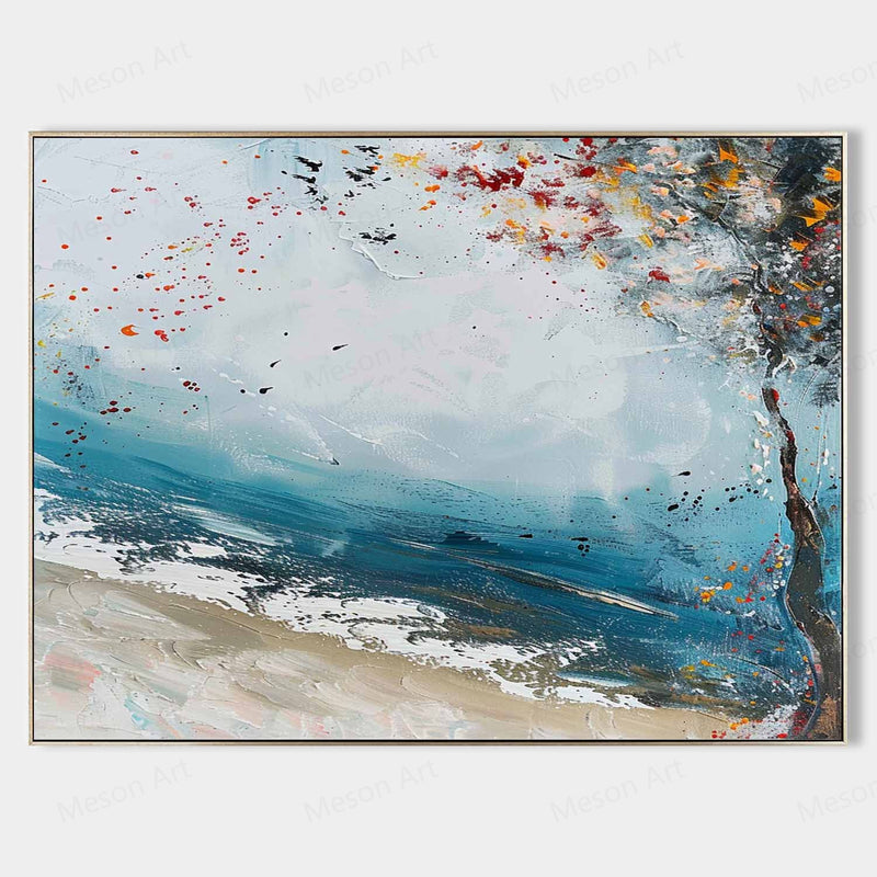 Light Blue Abstract Art for Sale Large Light Blue Abstract Landscape Canvas Wall Art Abstract Landscape Oil Painting