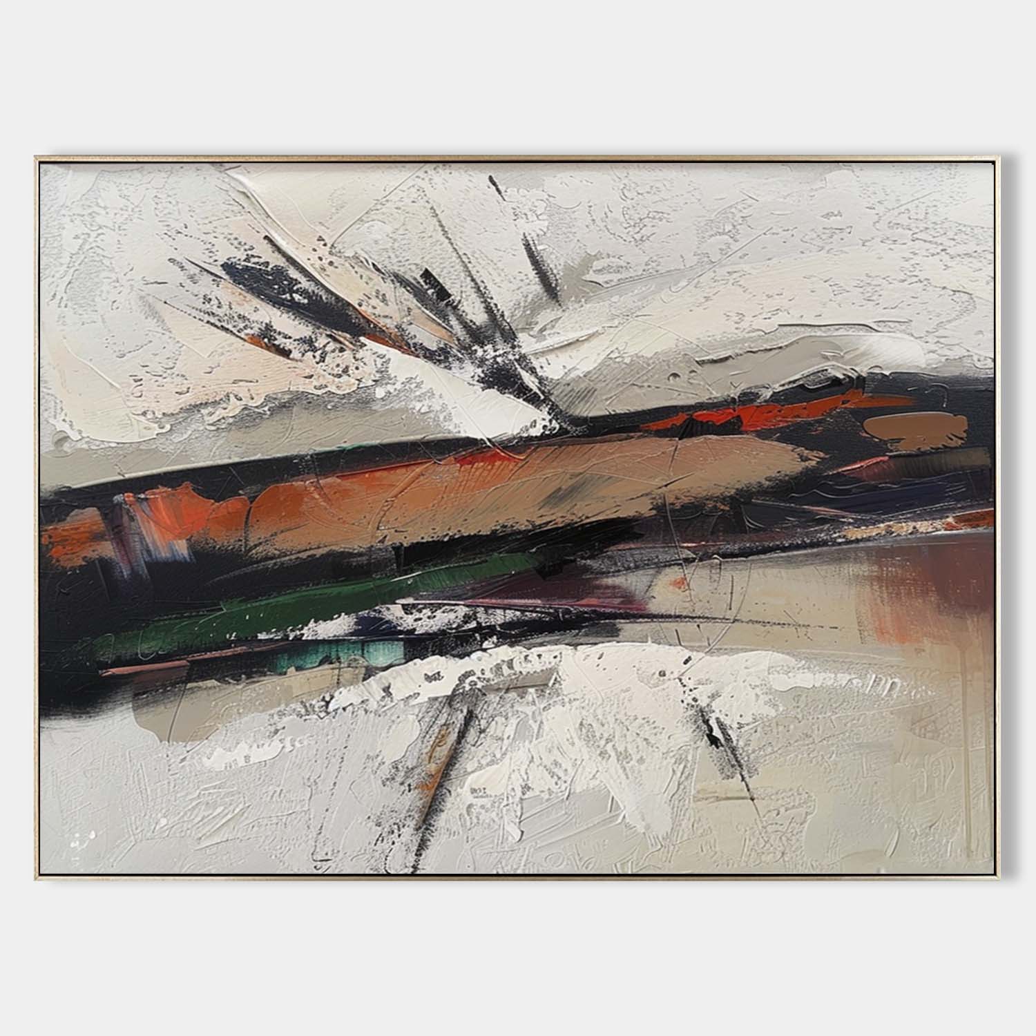 Large Neutral Abstract Art for Sale Wabi Sabi Art Neutral 3D Minimalist Canvas Wall Art Decor