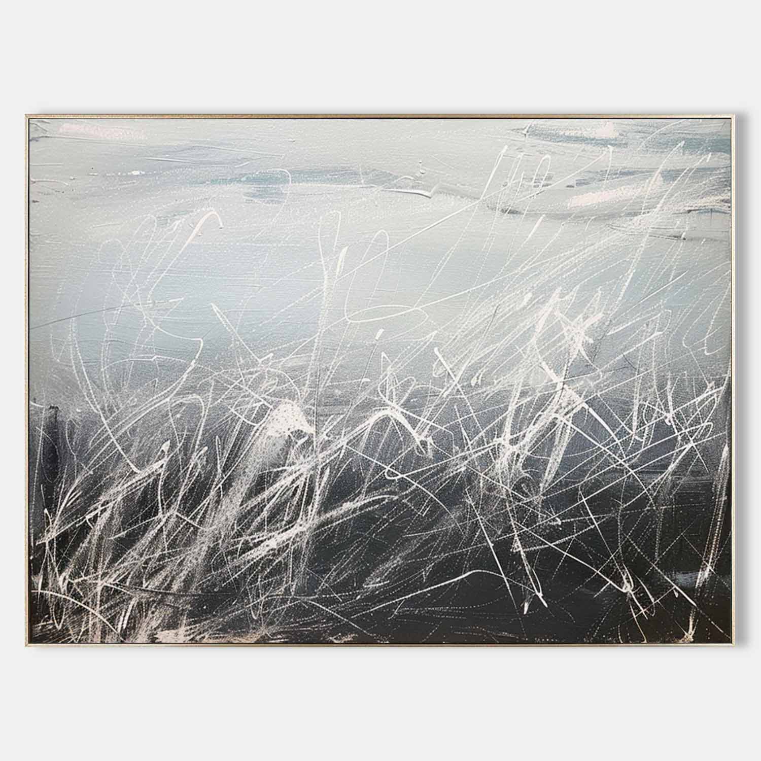 Large Grey and Black Minimalist Canvas Art for Sale Grey and Black Minimalist Oil Paintings