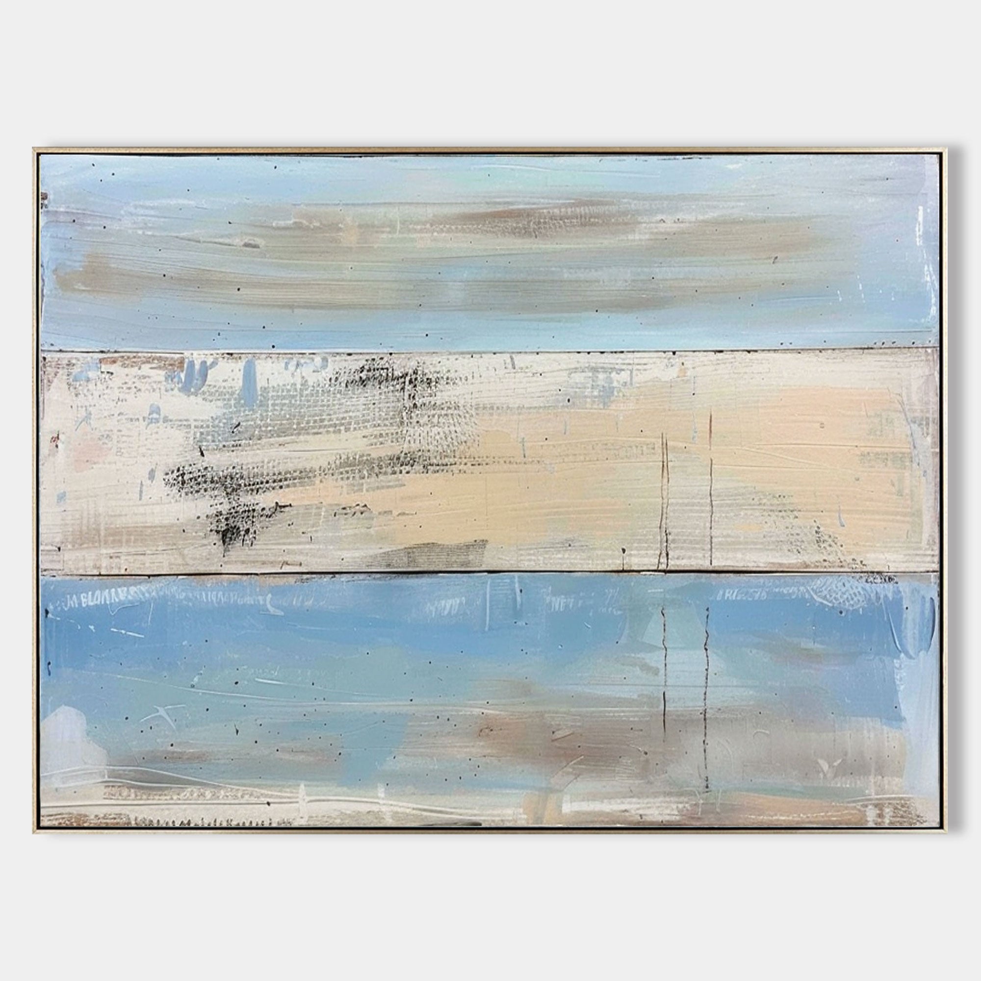 Large Blue Landscape Abstract Canvas Art Blue Canvas Wall Art Decoration Blue Abstract Oil Painting