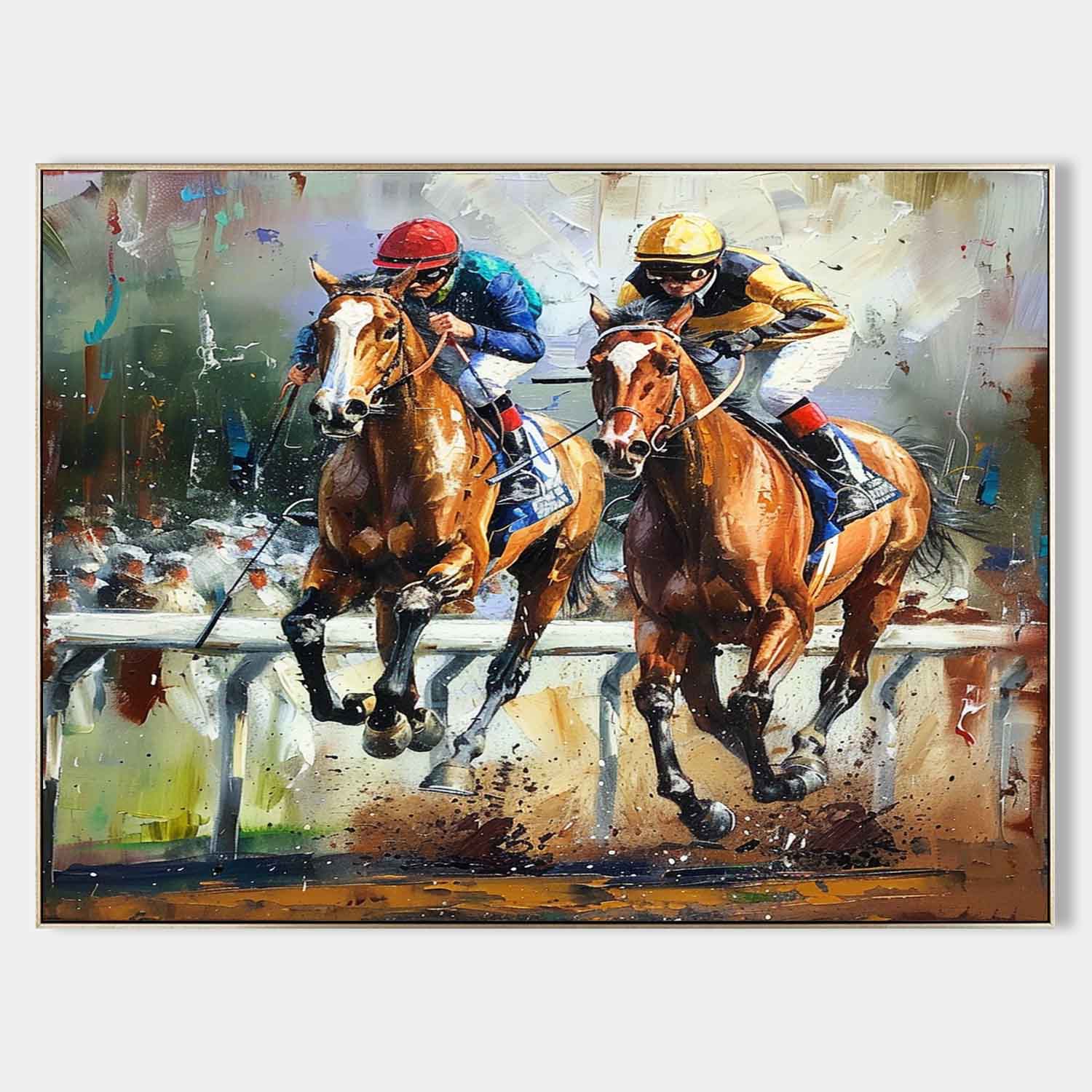 Horse Racing Canvas Wall Painting Decoration Horse Racing Canvas Art Horse Racing Wall Painting