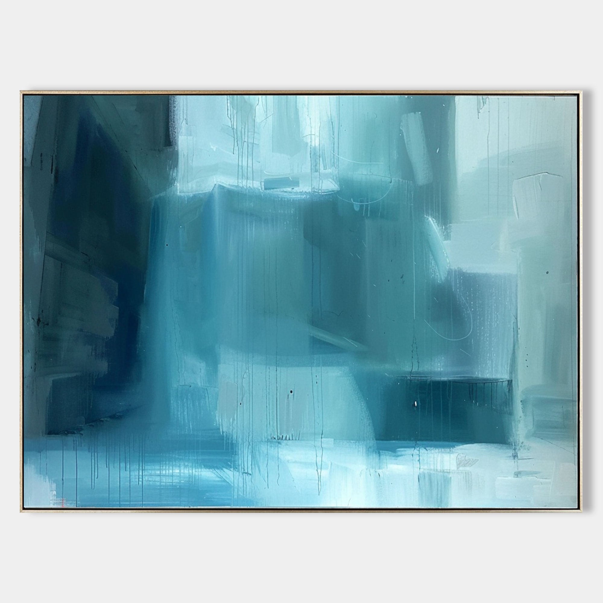 Large Blue Abstract Art for Sale Light Blue Abstract Wall Art Light Blue Abstract Oil Painting