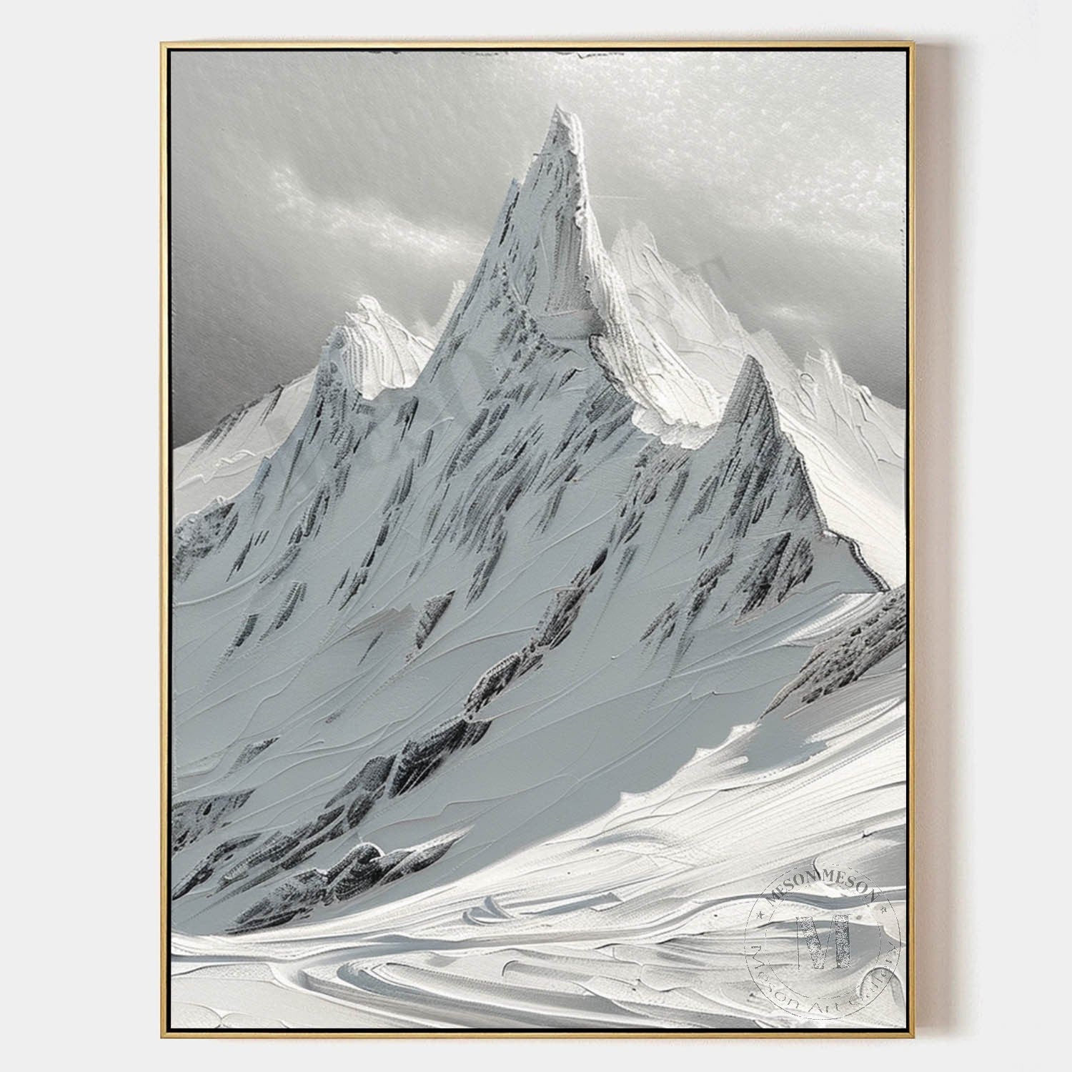 Large White Snow Mountain Landscape Canvas Art for Sale White Snow Mountain Wall Art Decor